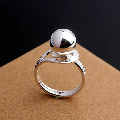 Sterling Silver Irregular Zircon Cocktail Ring