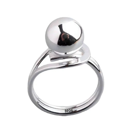 Sterling Silver Irregular Zircon Cocktail Ring