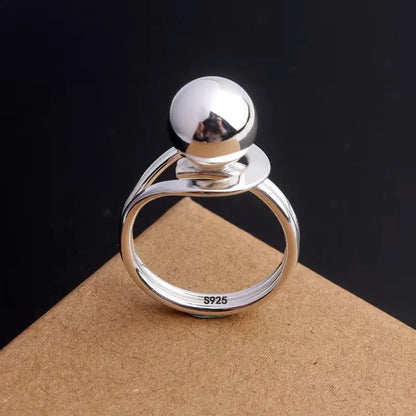 Sterling Silver Irregular Zircon Cocktail Ring